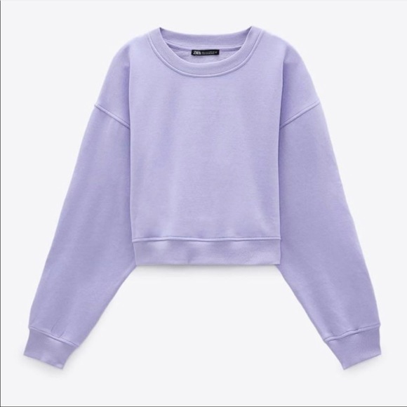 Zara Light Purple Sweatshirt - Picture 1 of 4